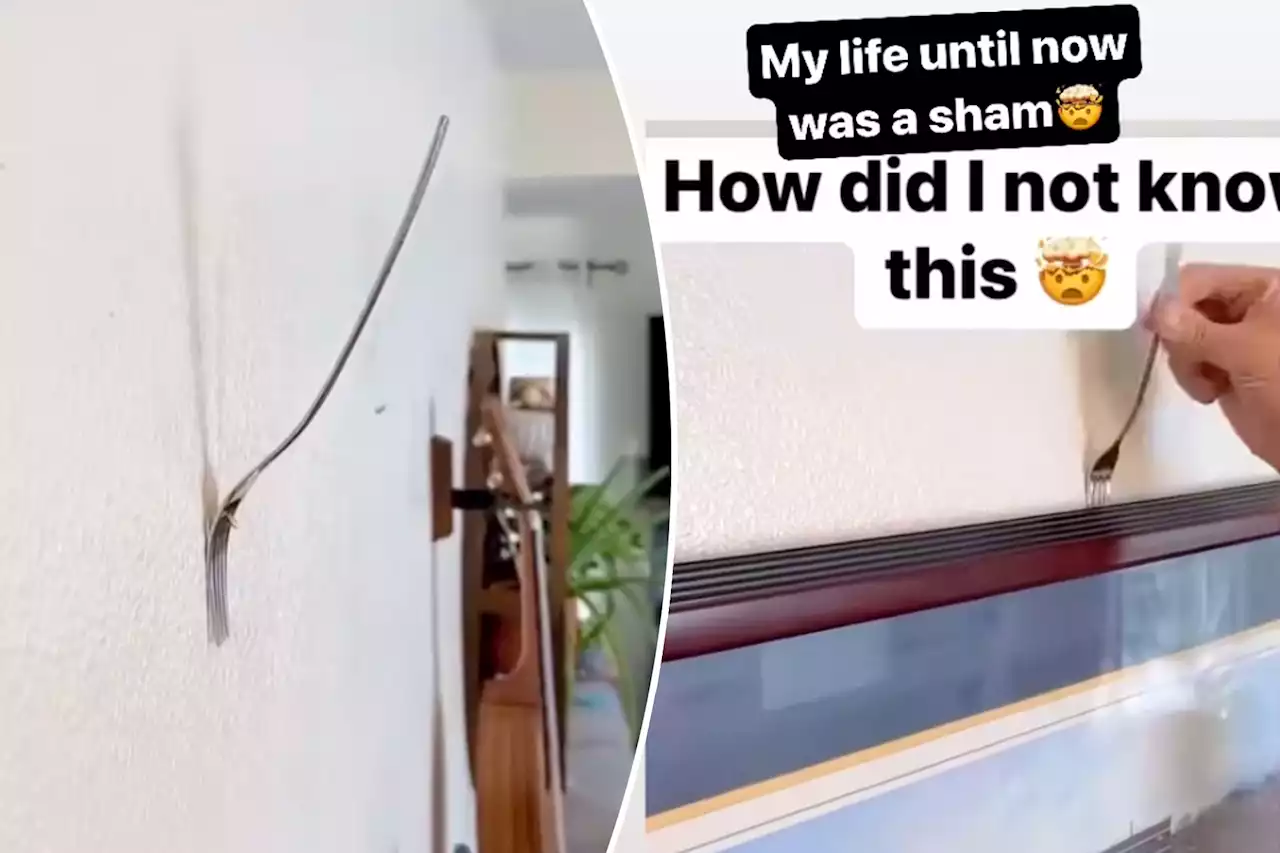 This genius fork hack helps you hang frames perfectly every time