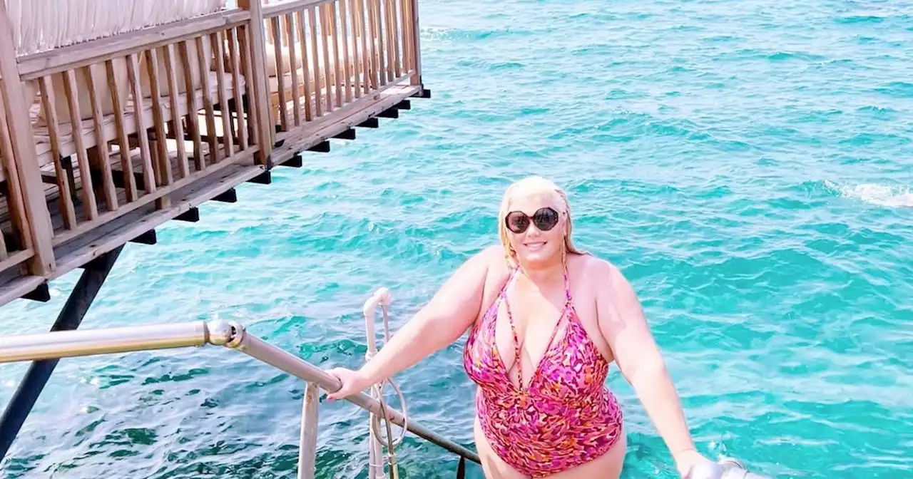 Gemma Collins strips to floral swimsuit and says she's having 'best summer ever'