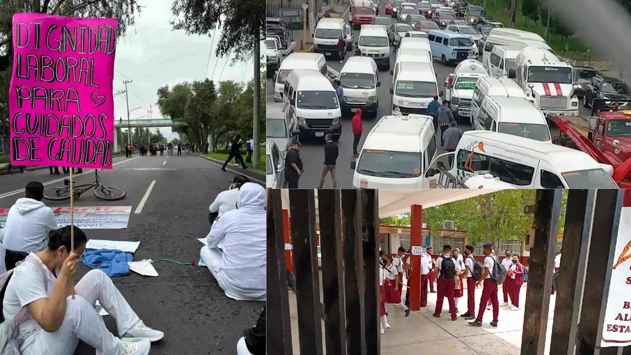 Manifestaciones y bloqueos en la CDMX provocan caos vial en regreso a clases