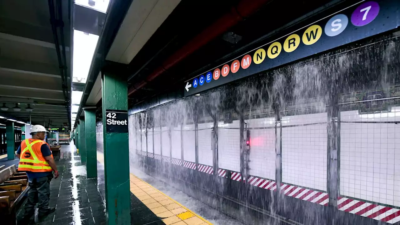 New York streets and subway floods after 127-year-old water main bursts