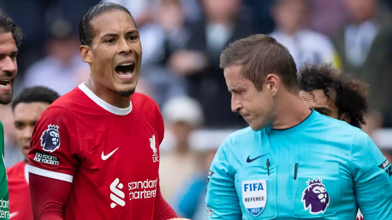 Virgil van Dijk: Liverpool captain charged with improper conduct following red card against Newcastle