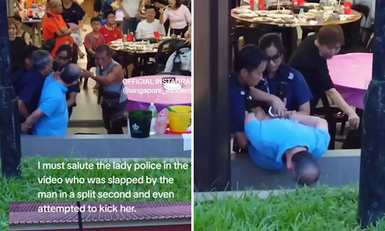 Man, 71, puts up struggle after allegedly injuring police officers at Teck Whye coffee shop