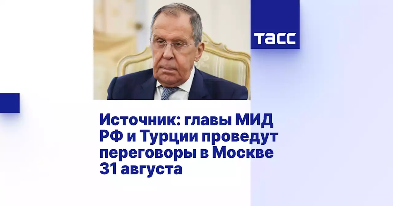 Источник: главы МИД РФ и Турции проведут переговоры в Москве 31 августа