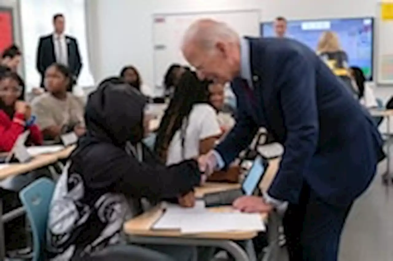 President Biden visits D.C. middle school to mark the start of classes