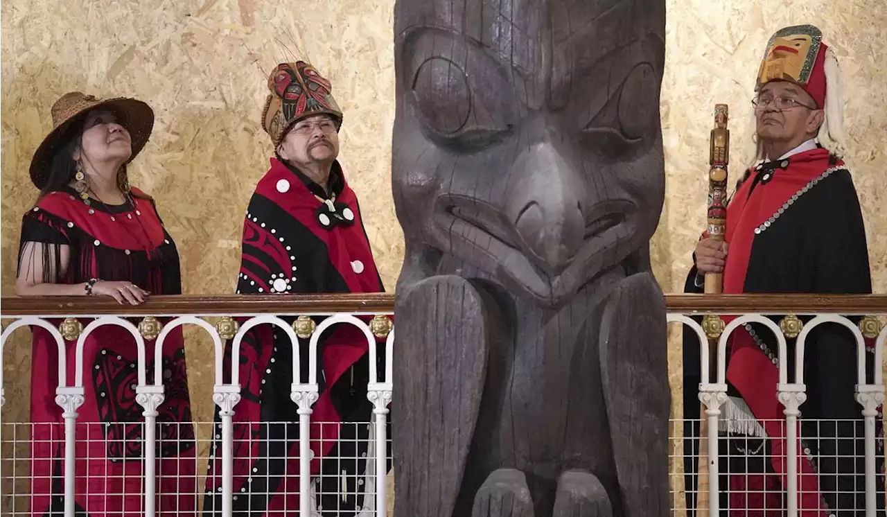 Ceremony marks start of journey home for Indigenous totem pole taken to Scotland a century ago