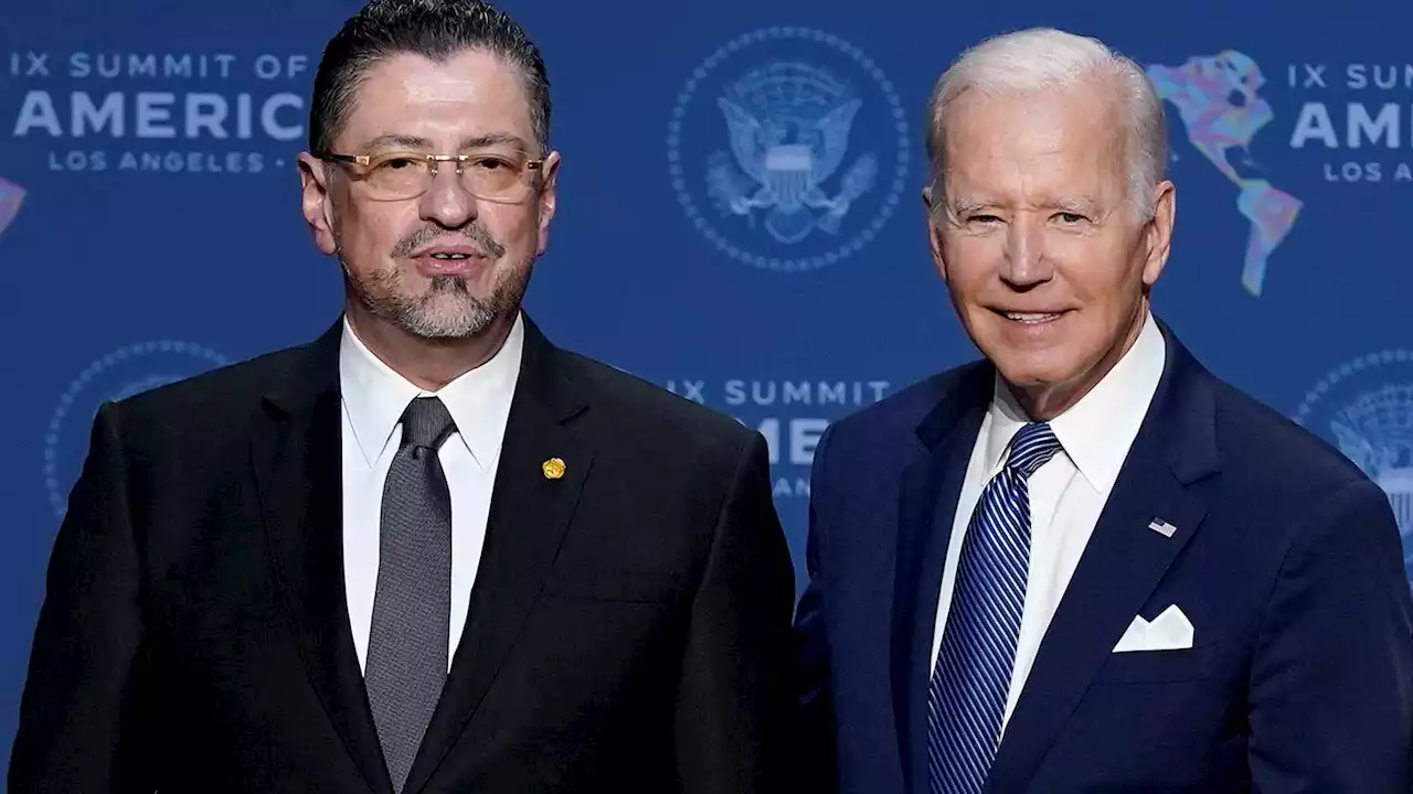 Biden discussing immigration and trade with Costa Rican President Chaves at the White House