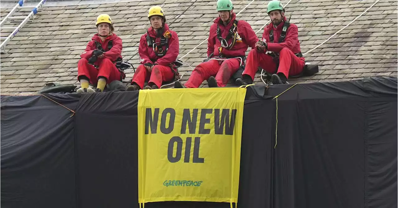 Activists target UK prime minister's house protest oil expansion