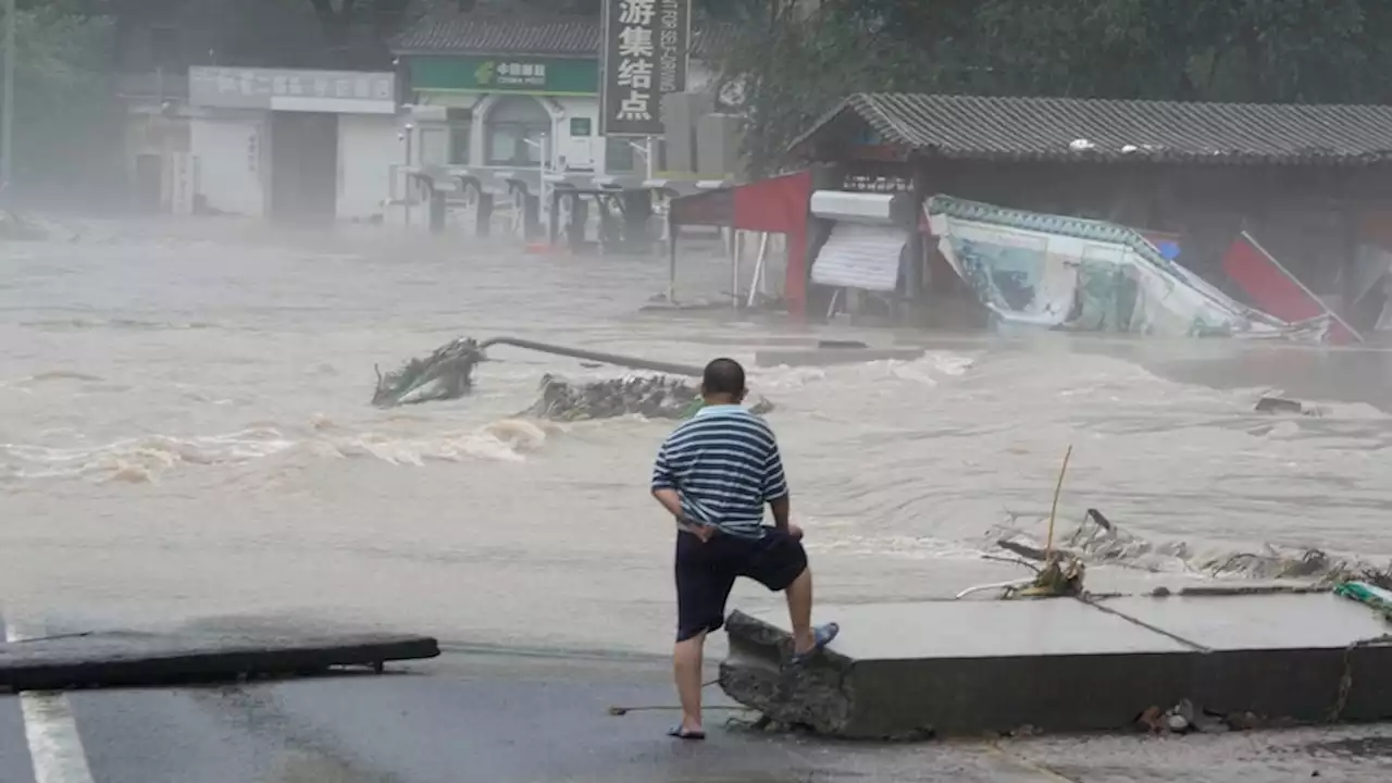 China suffering after heaviest rainfall in more than a decade in wake of Typhoon Doksuri