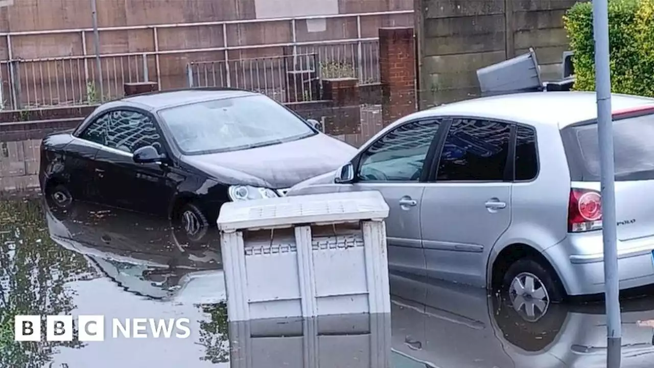 Wembley: Trapped driver rescued from van during flash flood