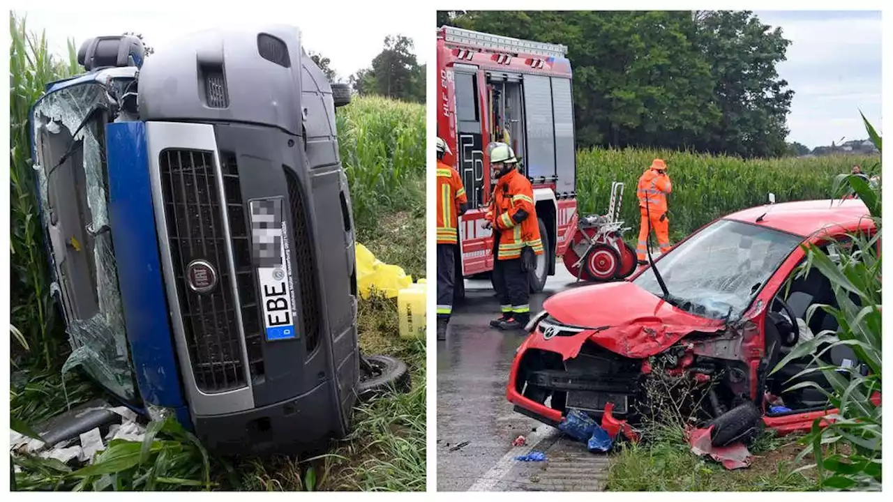 Vaterstetten: Schwerer Unfall auf St2081 – Bestatter mit Urne verunglückt auf Weg zur Beerdigung