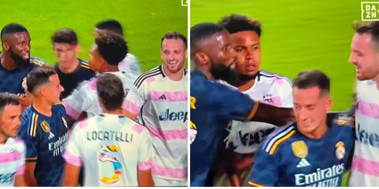 Rissa sfiorata tra Gatti e Rudiger: urla e spintoni in campo durante Juve-Real