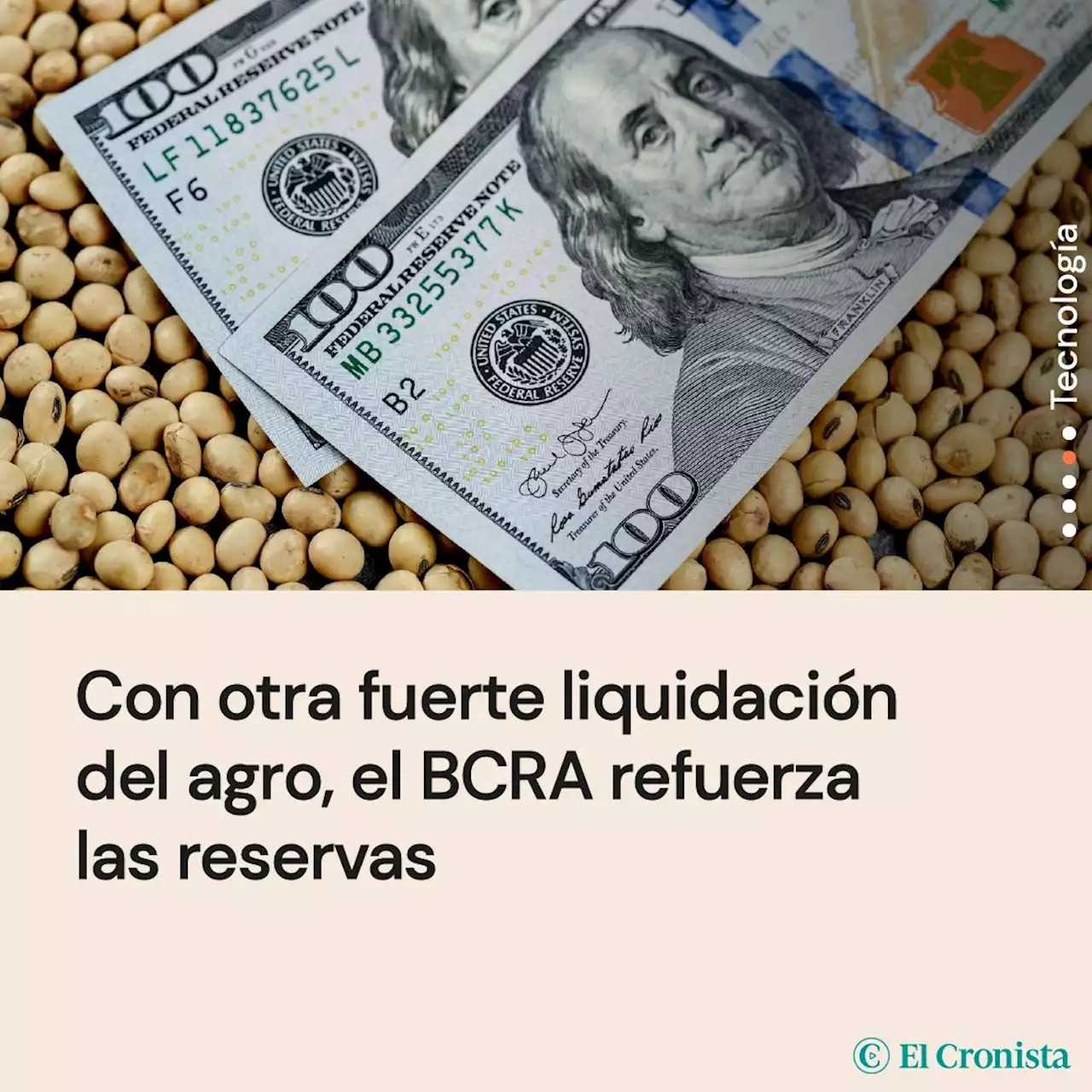 Con otra fuerte liquidaci�n del agro, el BCRA fortalece las reservas