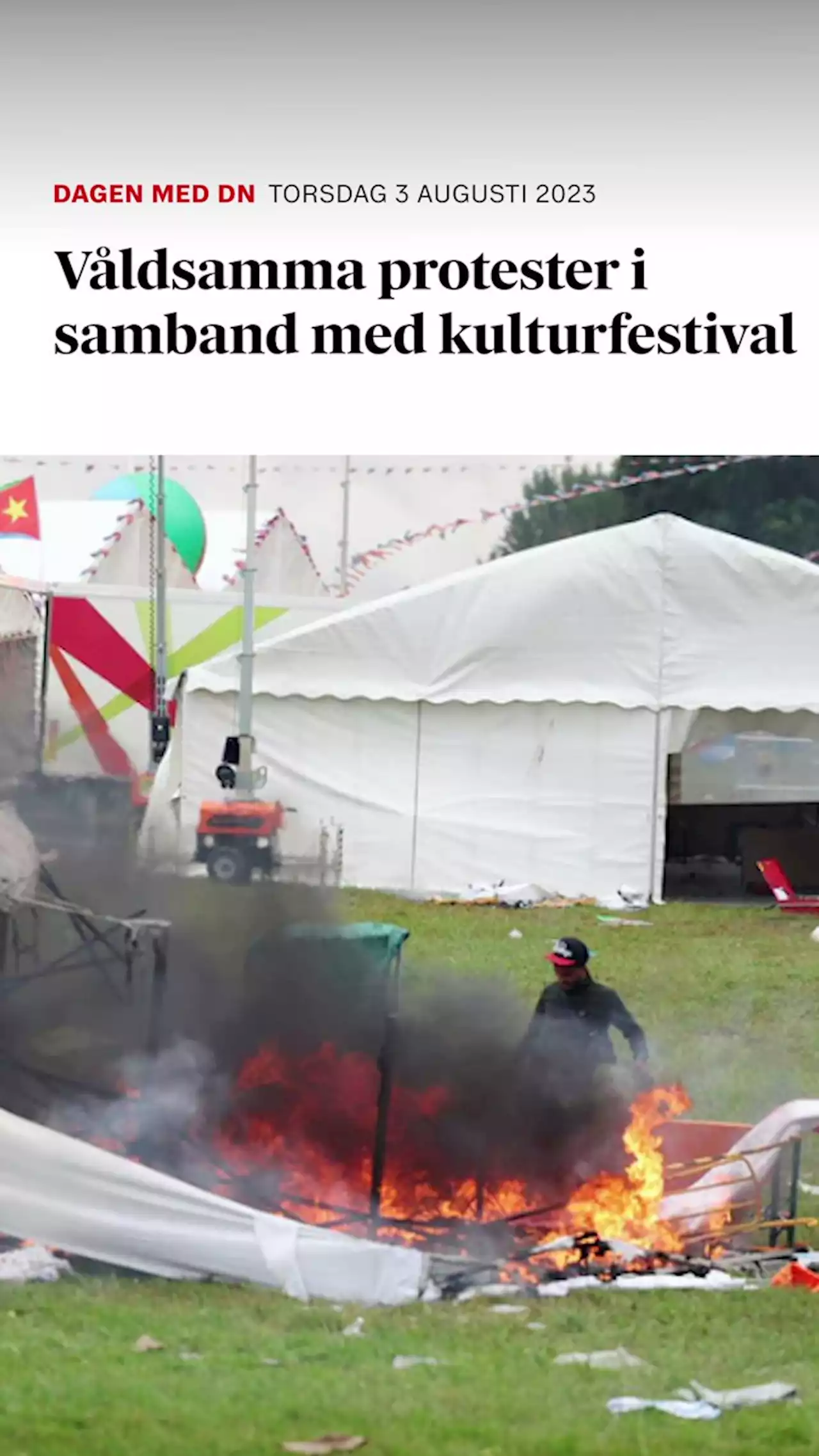 Våldsamma protester i samband med eritreansk kulturfestival