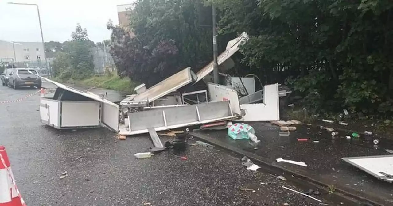 Scots mum's business destroyed after yob smashes into snack van and speeds off