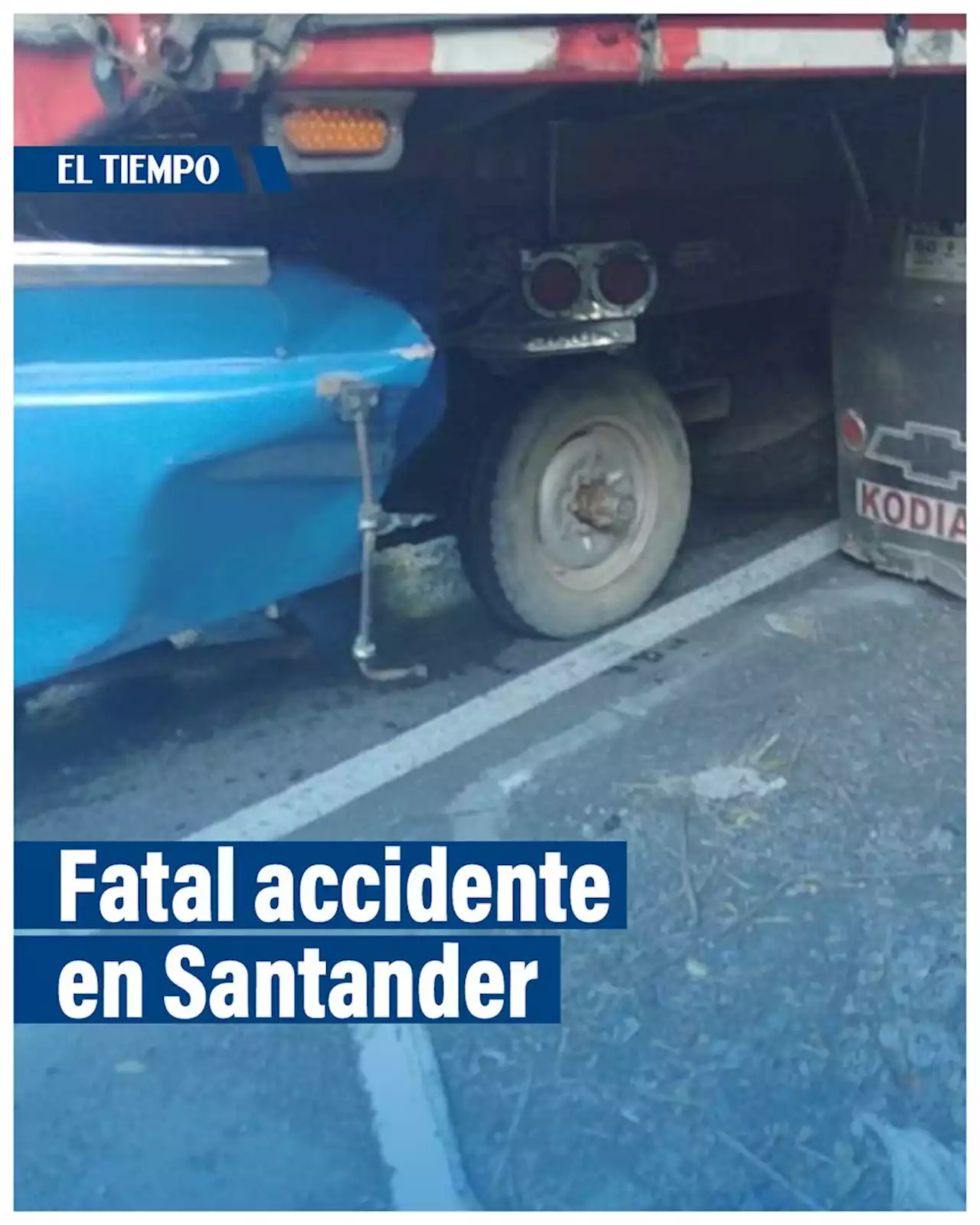 Video: brutal choque entre campero y camión en Santander deja 4 muertos de una familia