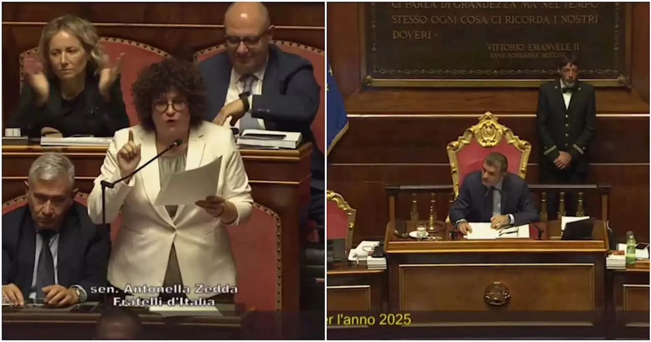 La richiesta di Antonella Zedda (FdI) in Aula: 'Presidente mi chiami senatore, non senatrice'. Proteste dall'opposizione - Il Fatto Quotidiano