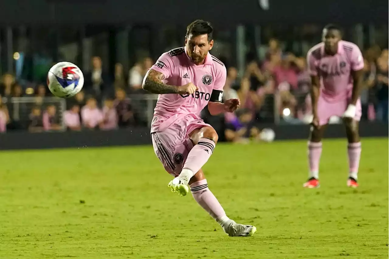 Messi volleys Inter Miami into Leagues Cup last 16