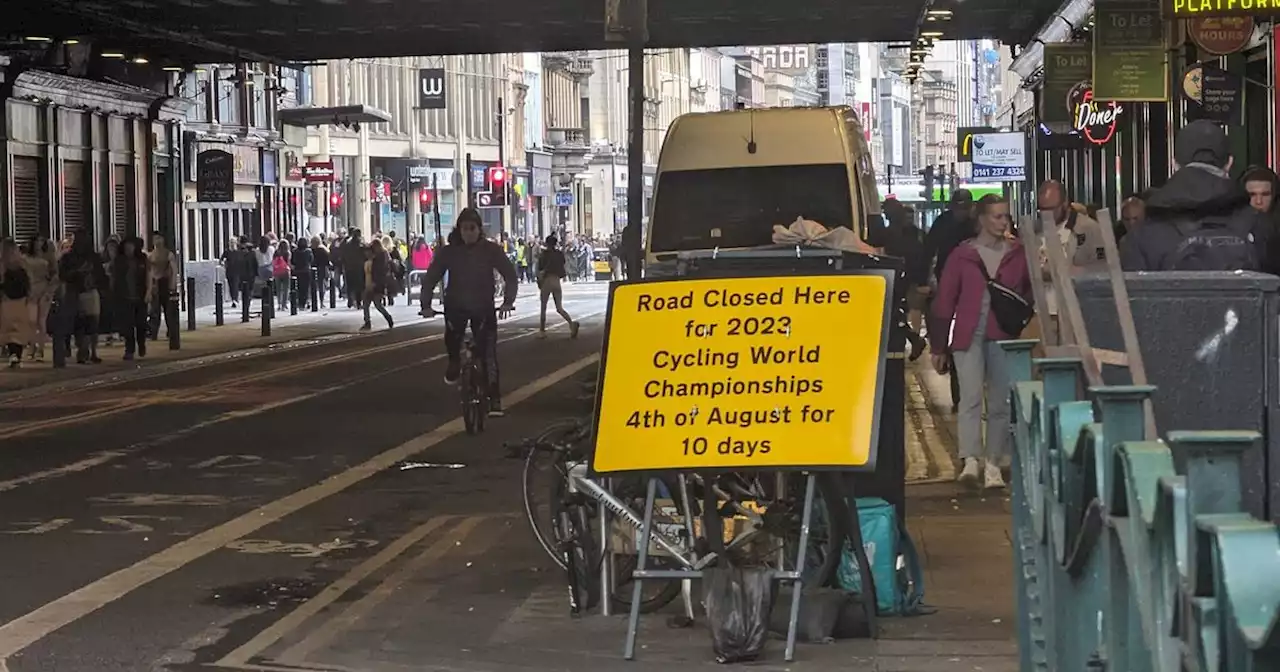 Glasgow road closures in place today for UCI Cycling World Championships