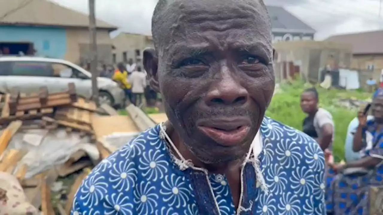 69-year-old man in tears as LASG demolishes 12,000 houses in Lagos