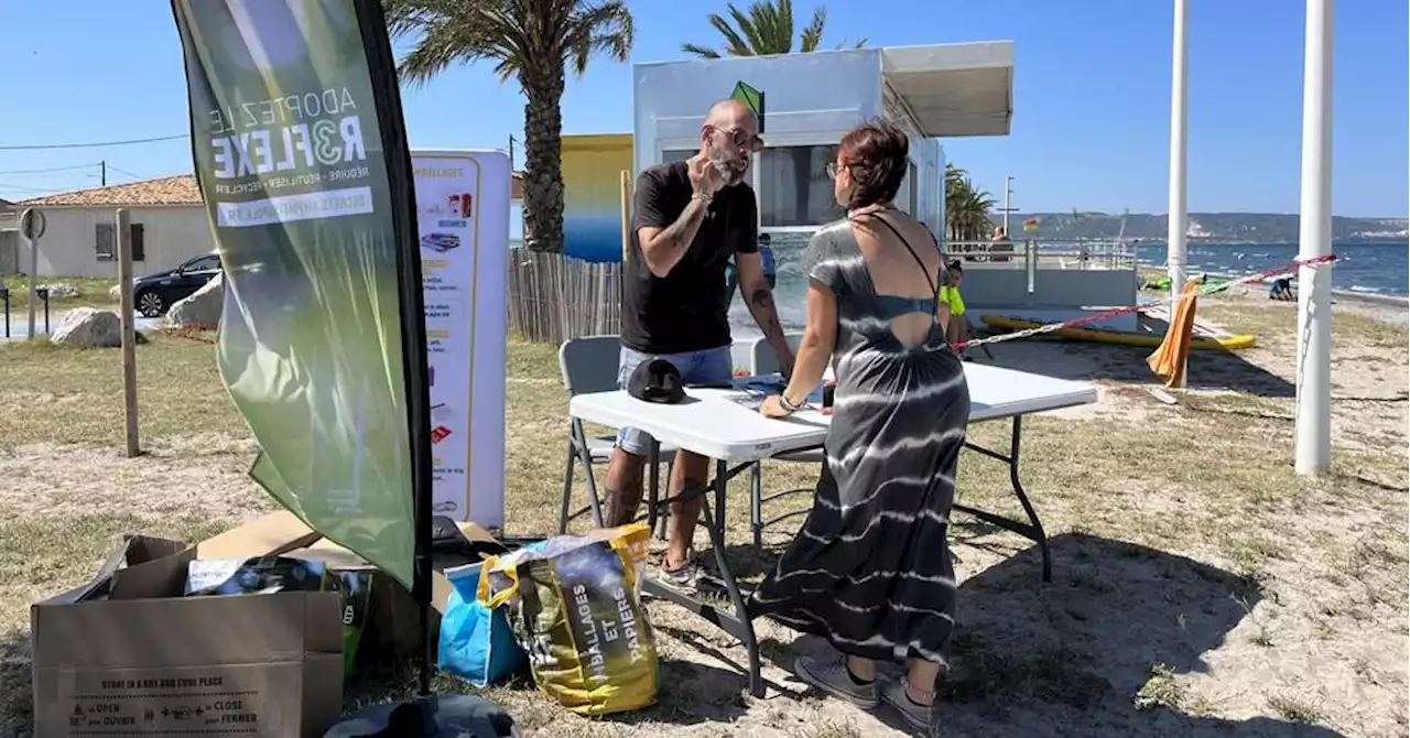 Marignane : Les éco-ambassadeurs investissent la plage du Jaï.