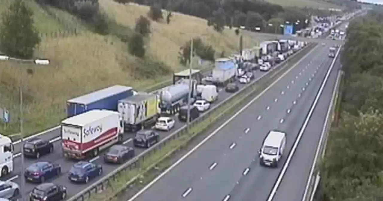 M62 closed after serious crash with long delays - updates