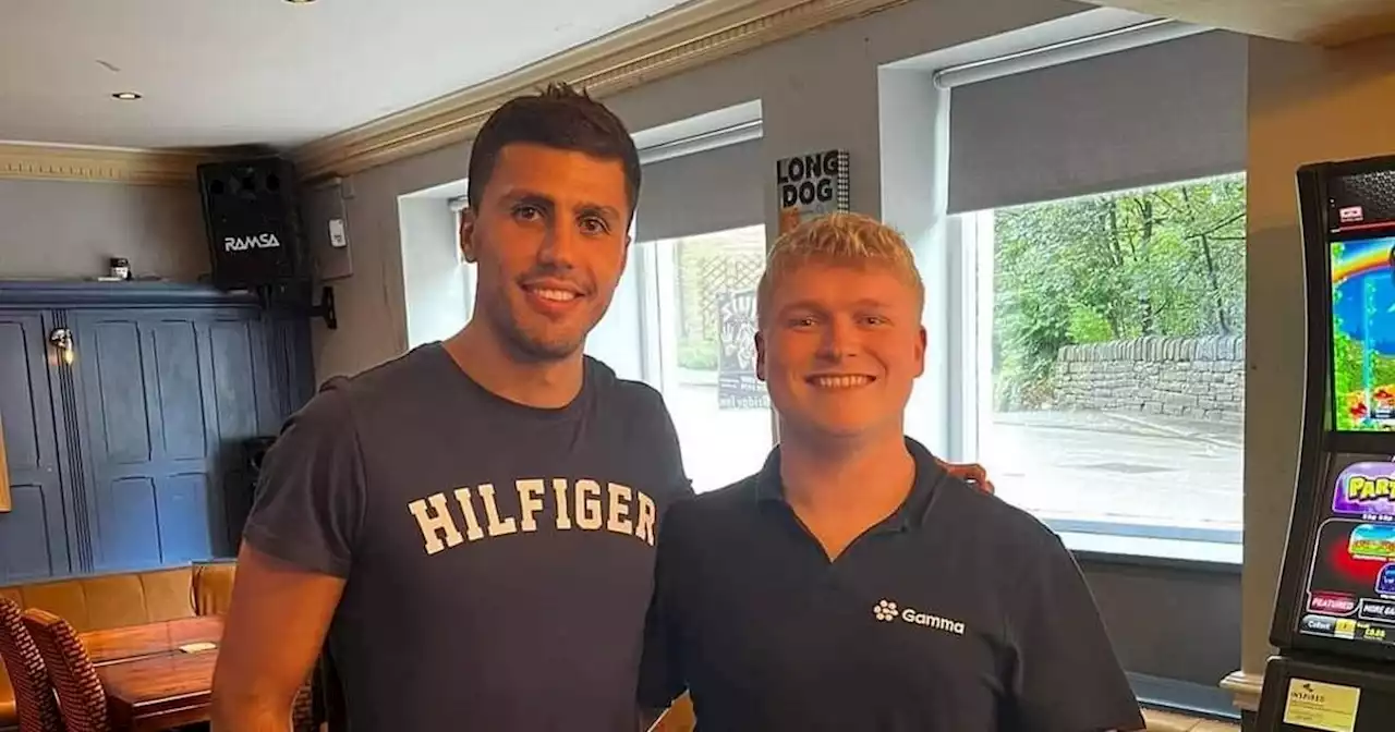 Manchester City star Rodri pays surprise visit to Rochdale pub