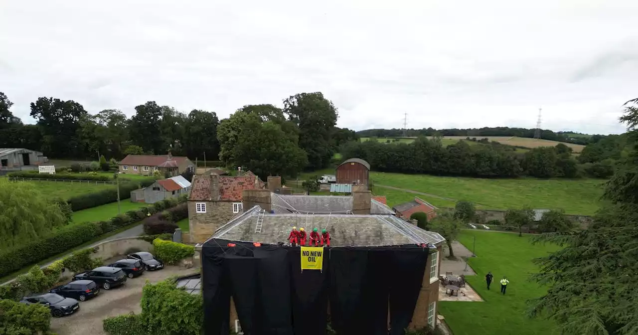 Protesters arrested after climbing onto roof of Rishi Sunak's Yorkshire mansion