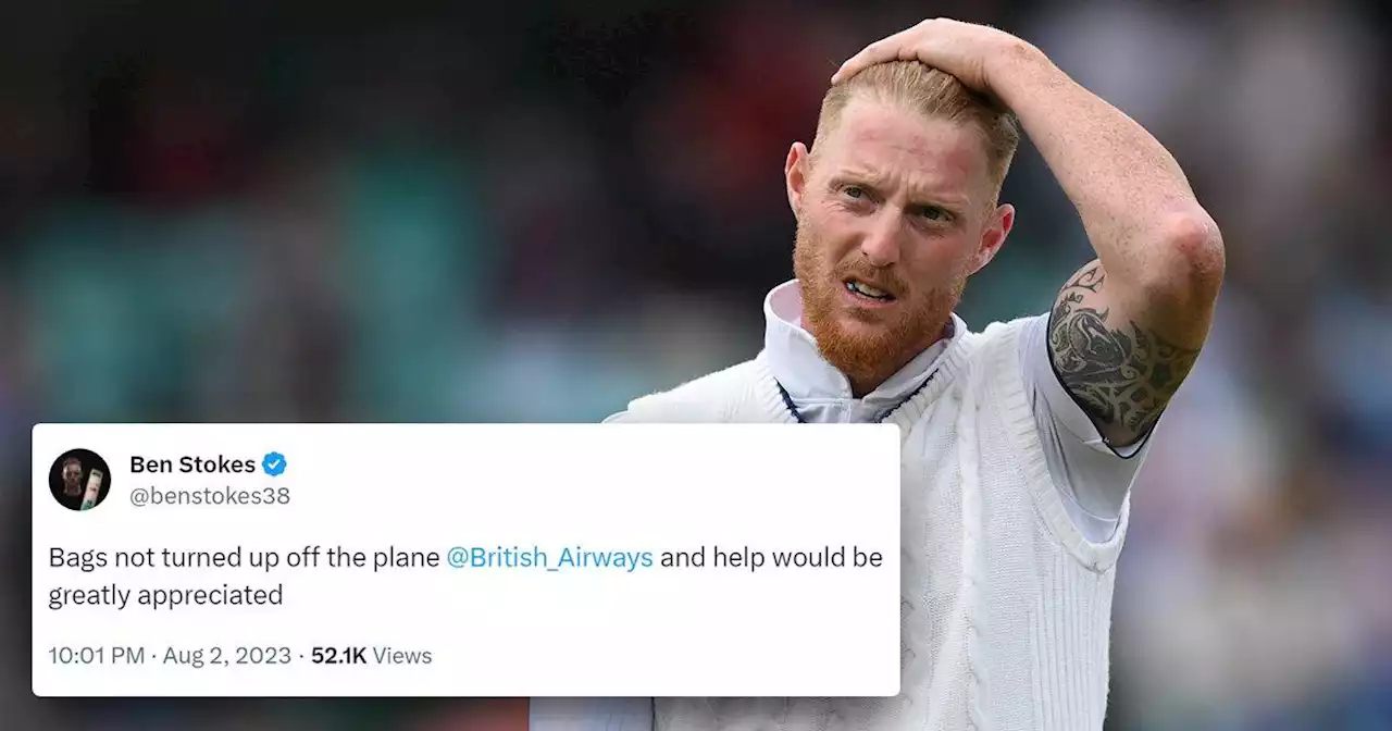 Ben Stokes fuming after British Airways loses his luggage