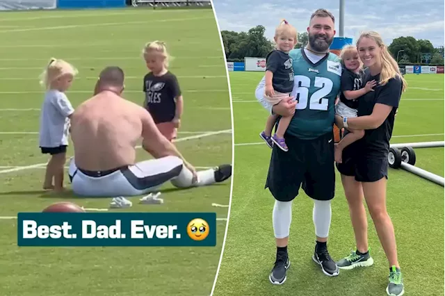 Jason Kelce and Wife Kylie Troll Parent-Shamers in Family Video