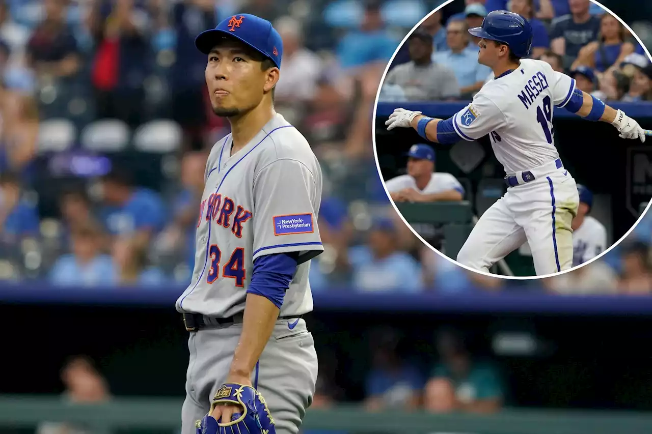 Kodai Senga undone by wet mound in Mets’ listless loss to Royals