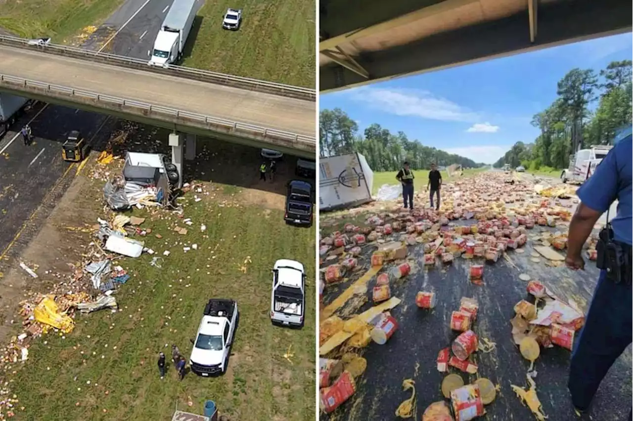 Tons of nacho cheese spills from truck onto highway — corniness ensued