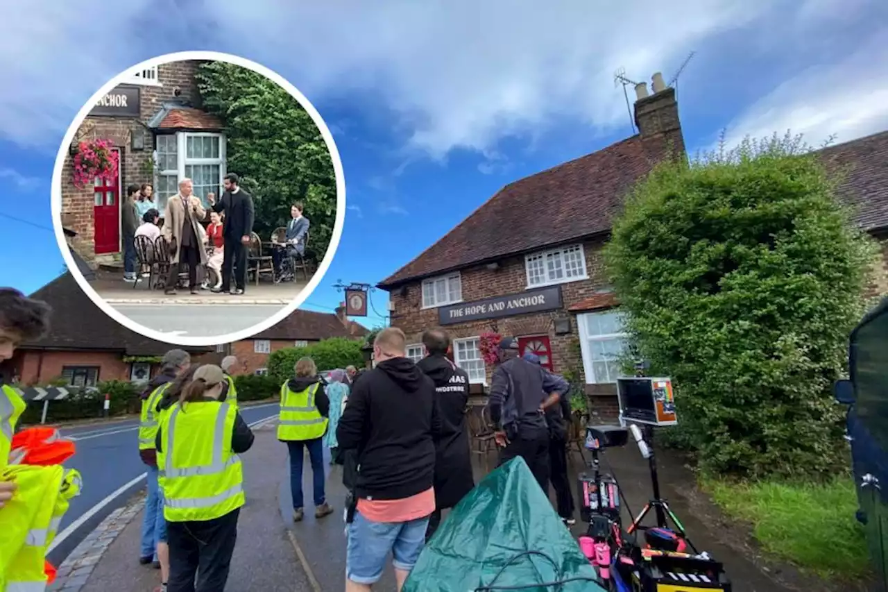 Robson Green spotted as pub becomes filming location