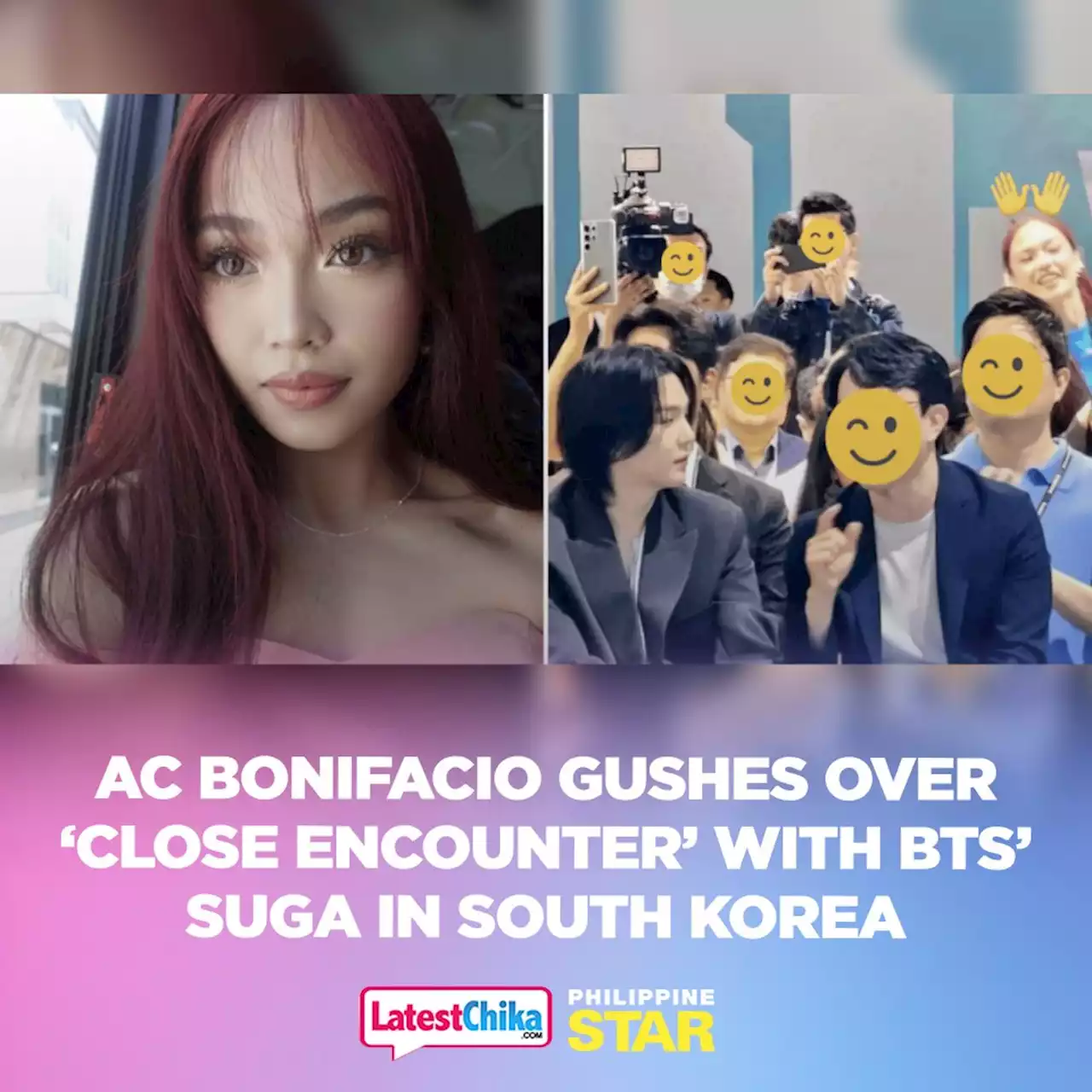 AC Bonifacio gushes over 'close encounter' with BTS’ Suga in South Korea - Latest Chika