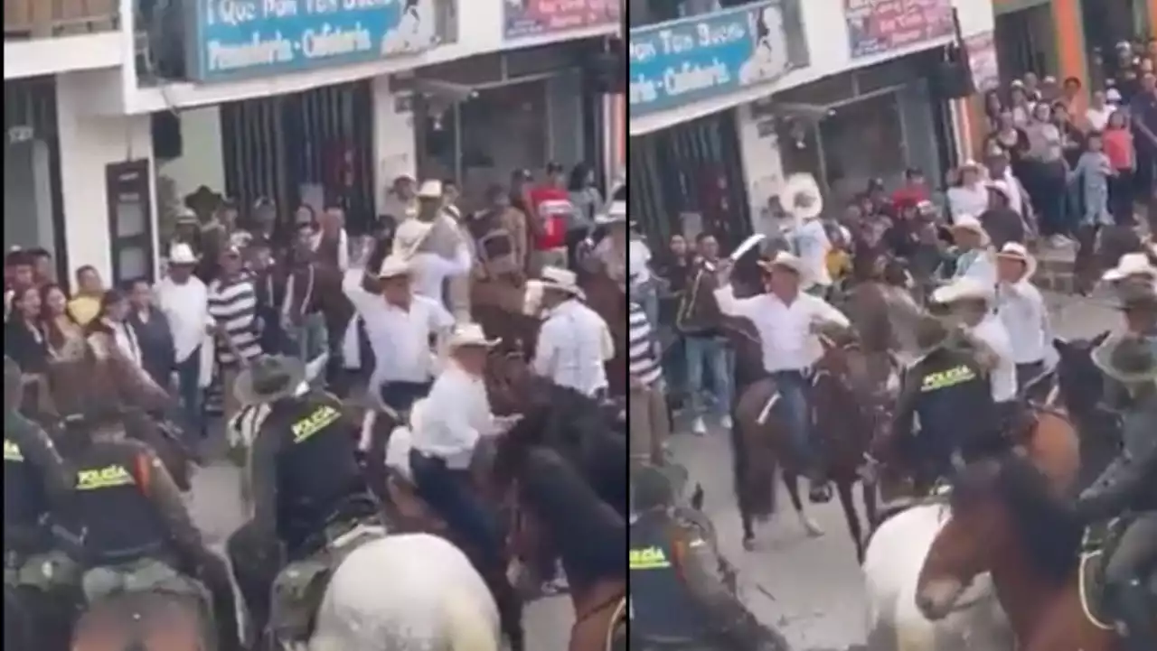 Con machete, les tiraron a policías por intentar acabar una pelea en medio de cabalgata - Pulzo