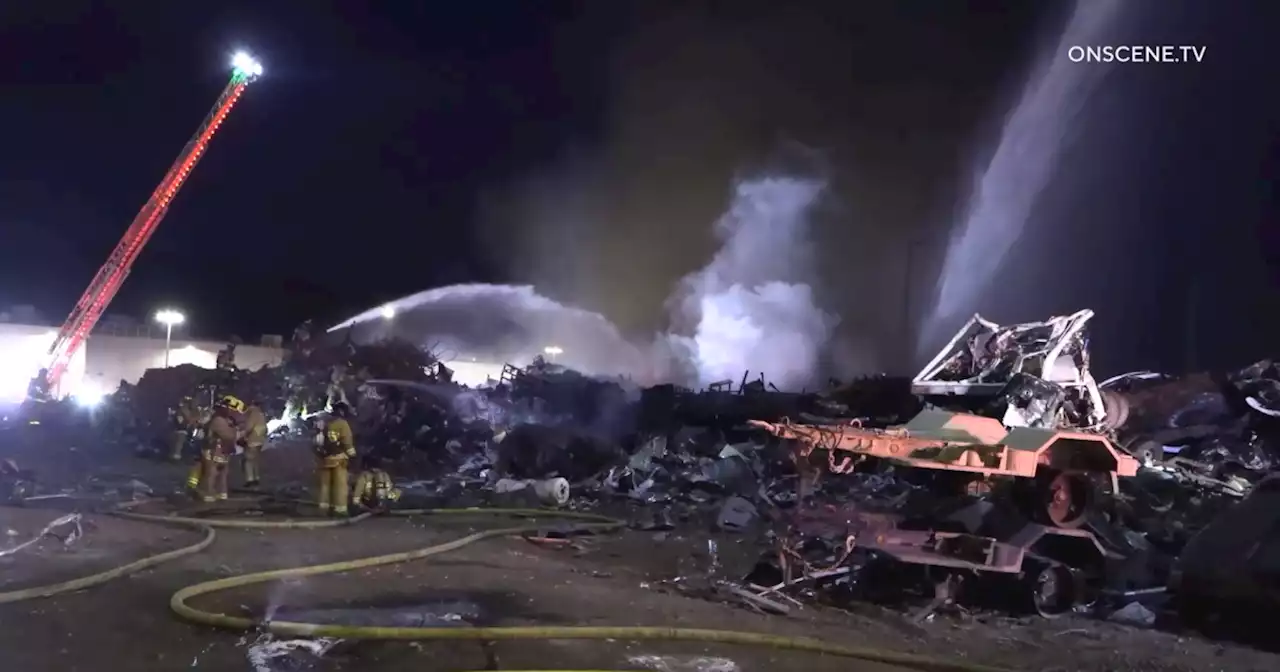 Firefighters work hours to extinguish blaze at Otay Mesa recycling yard