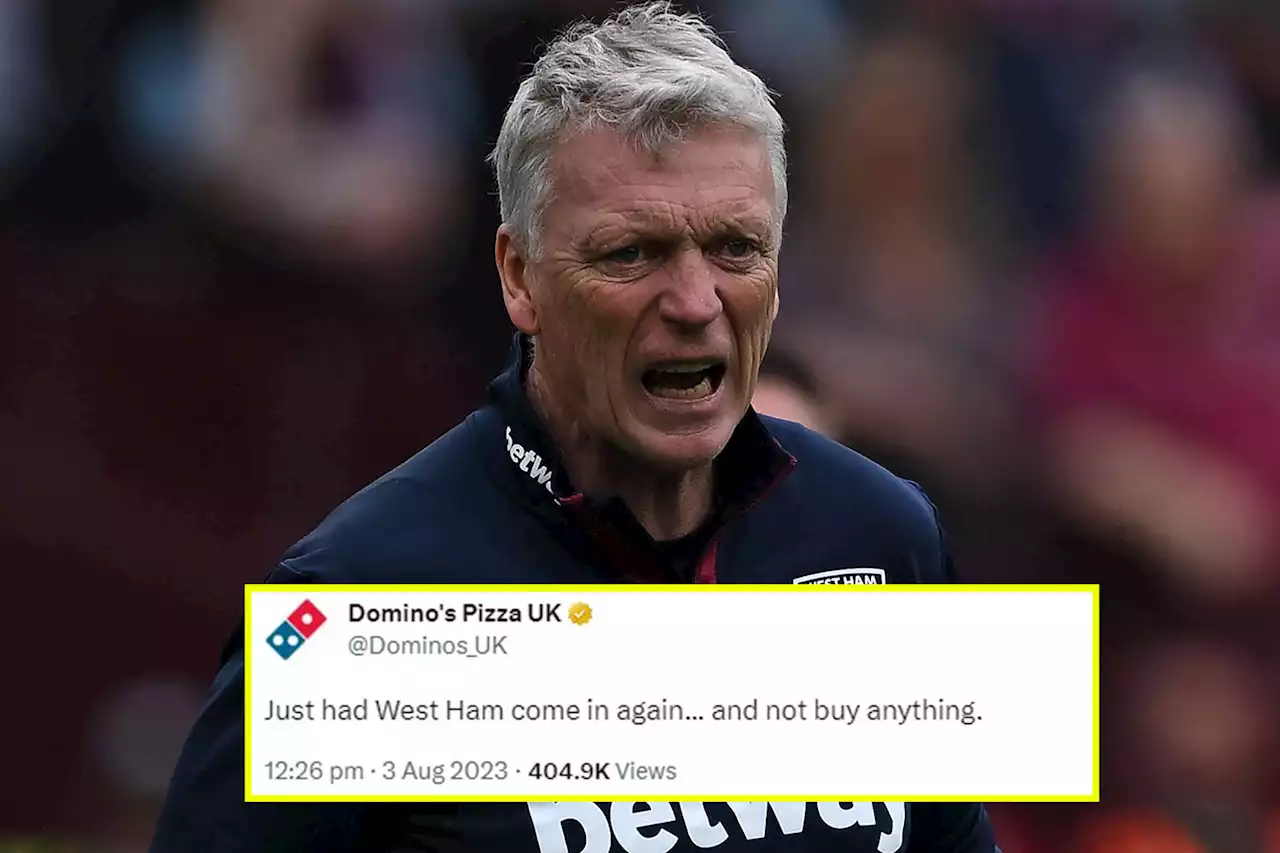 Domino's troll West Ham with cheeky transfer dig but fans have perfect response