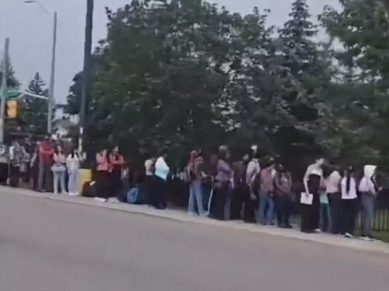 Trudeau under fire for huge line at Brampton grocery store job fair