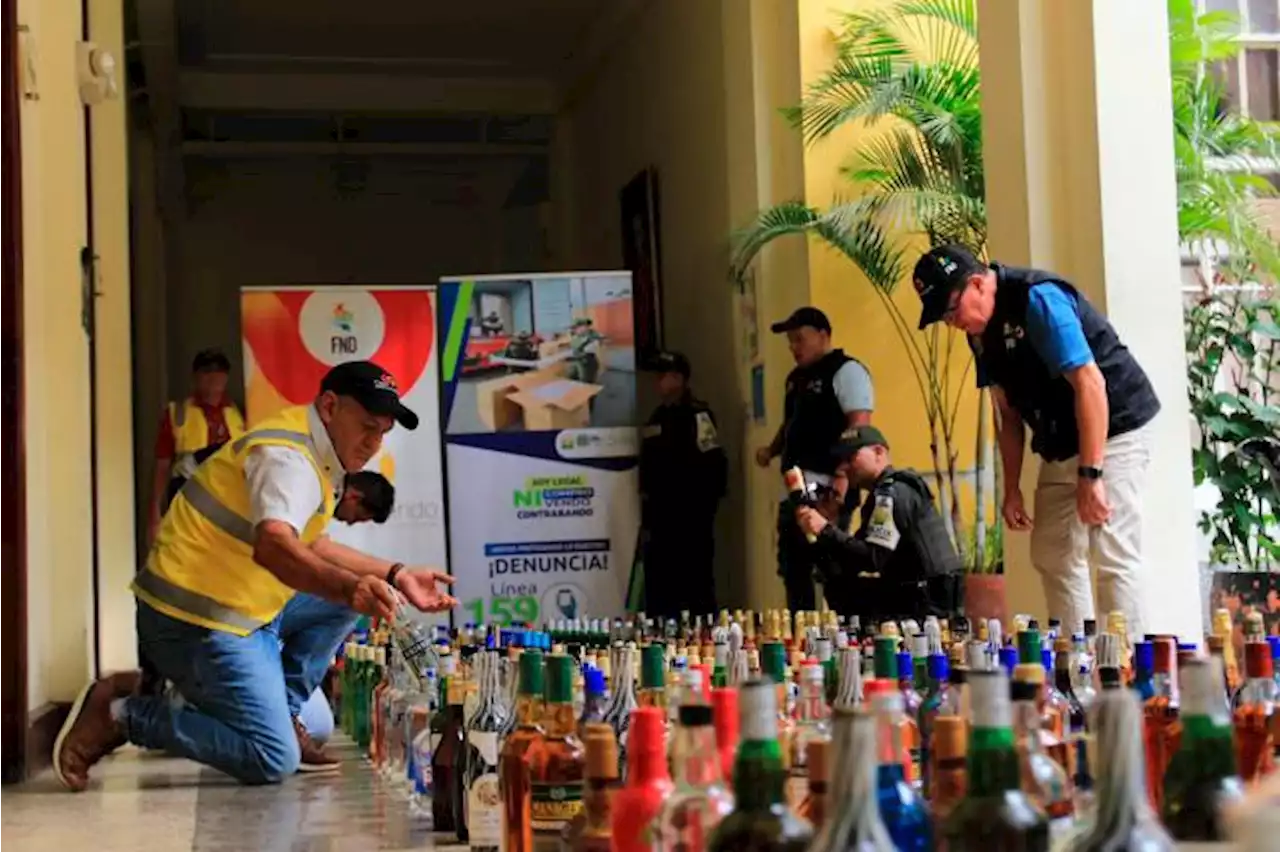 Incautaron 500 botellas de licor de dudosa procedencia en el Centro de Bucaramanga