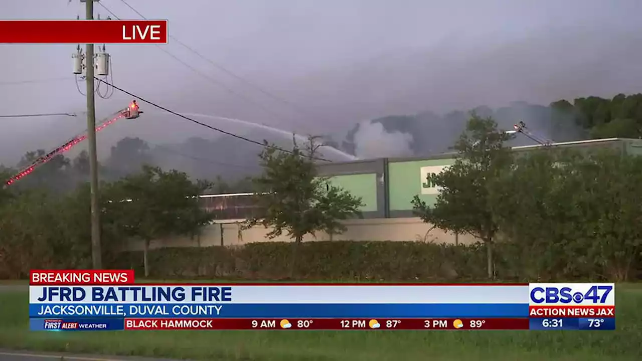 Jacksonville Fire and Rescue is working on a metal plant fire