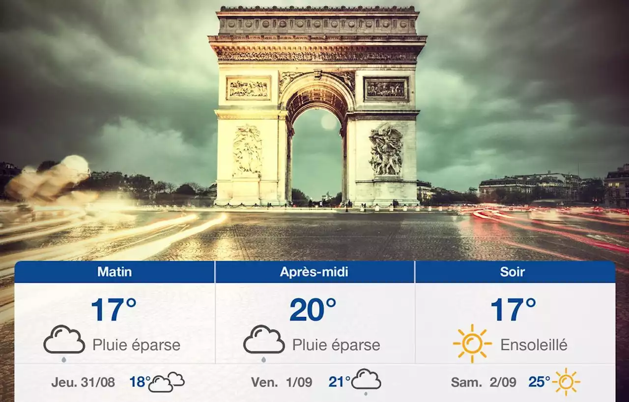 Prévisions météo du mercredi 30 août 2023 à Paris