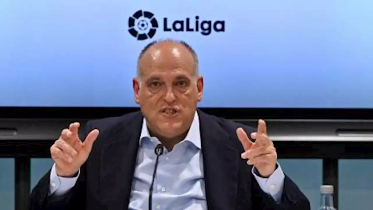 El presidente de LaLiga española calificó a Rubiales de 'energúmeno'