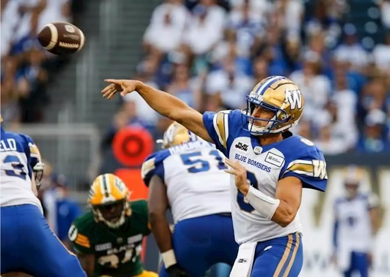 Bombers' Collaros looking to remain unbeaten in Labour Day contests