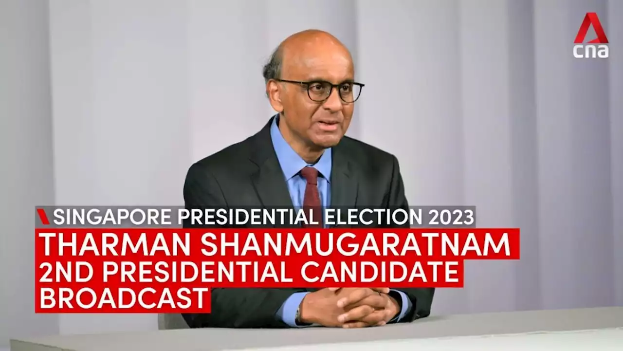 Presidential candidate broadcast: Tharman Shanmugaratnam points to his track record on the ground