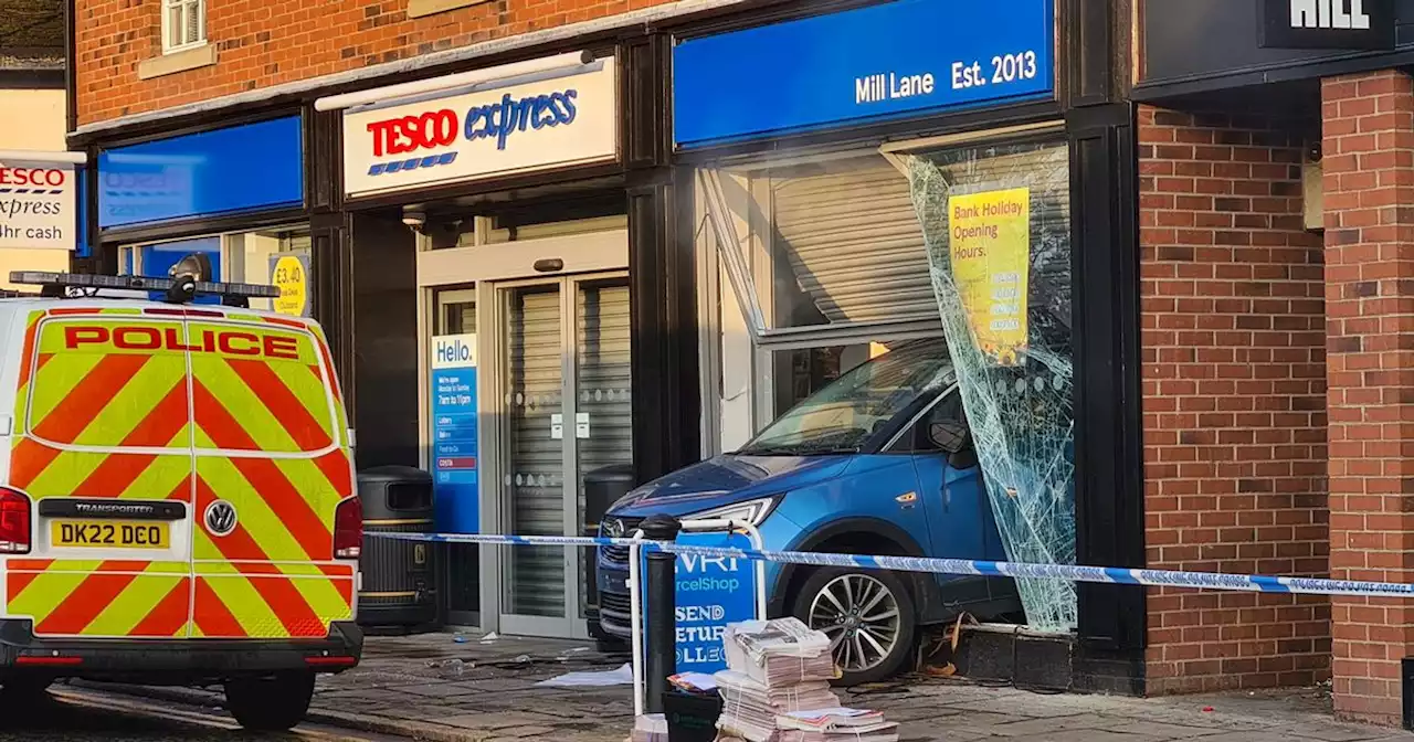 Tesco issue update after car smashes into shopfront