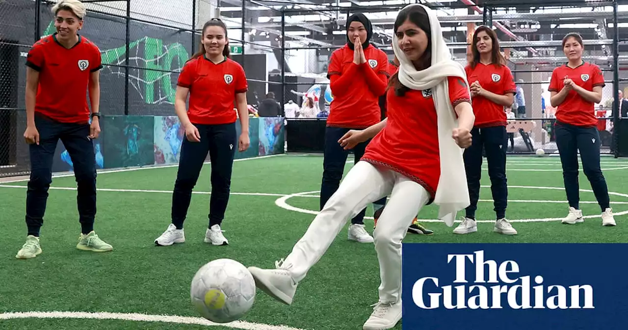 ‘It’s heartbreaking’: Malala Yousafzai meets exiled Afghanistan women’s football team