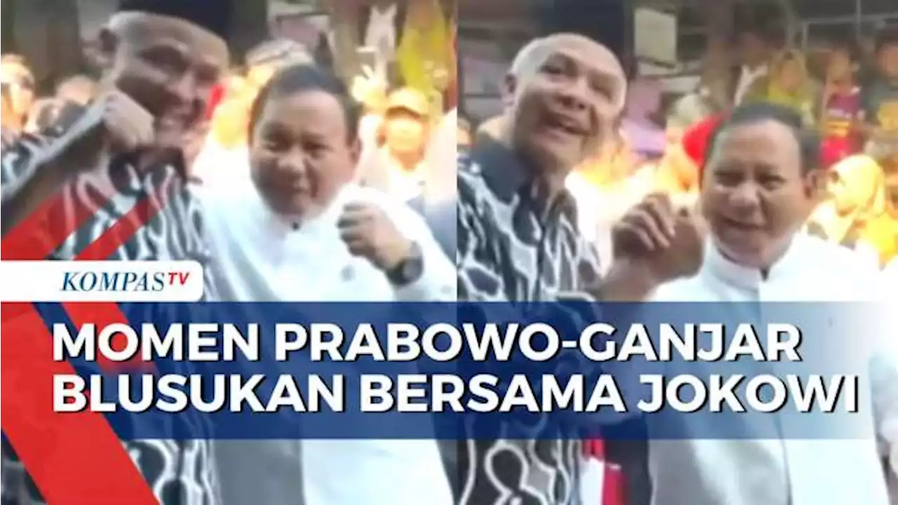 Rangkul hingga Salam Komando, Ini Momen Prabowo-Ganjar Blusukan bersama Jokowi!