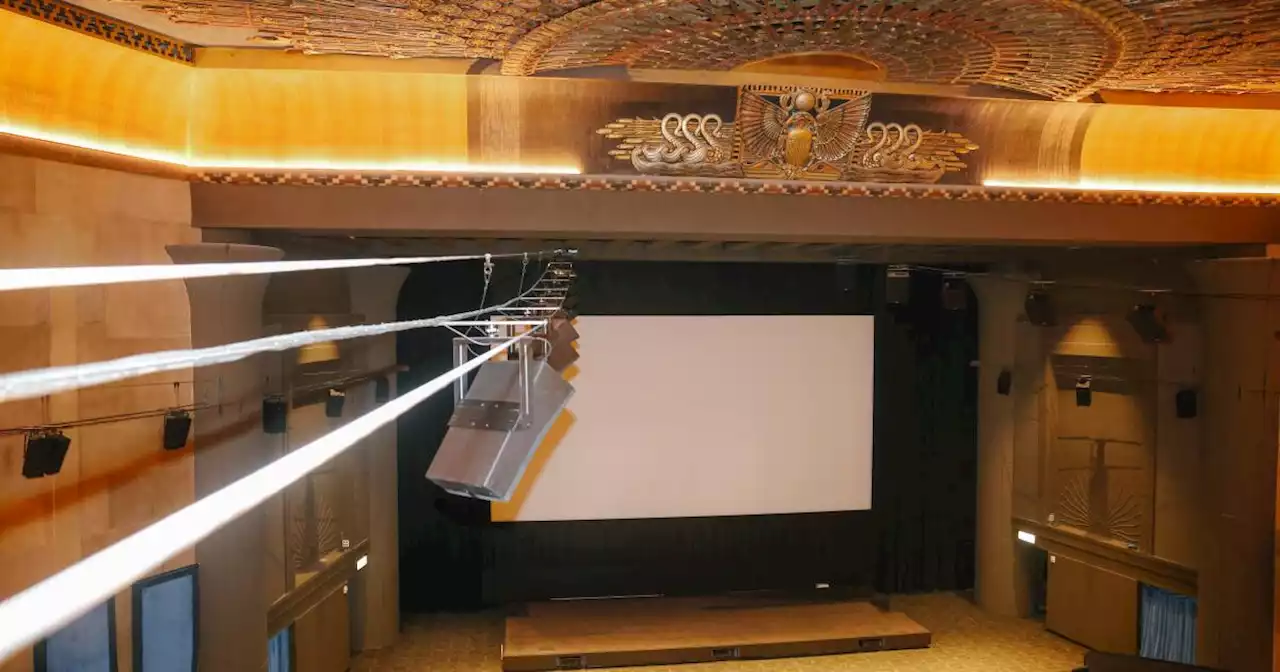 We take an exclusive tour of Hollywood's restored Egyptian Theatre, opening this fall