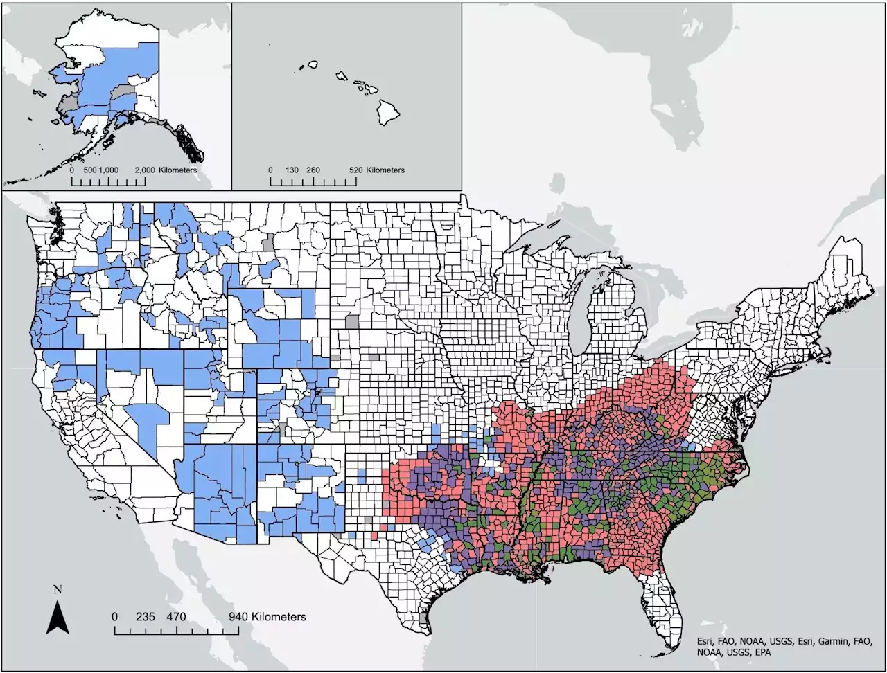 Study identifies geographic 'hot spots' for cigarette, firearm deaths in the US over two decades