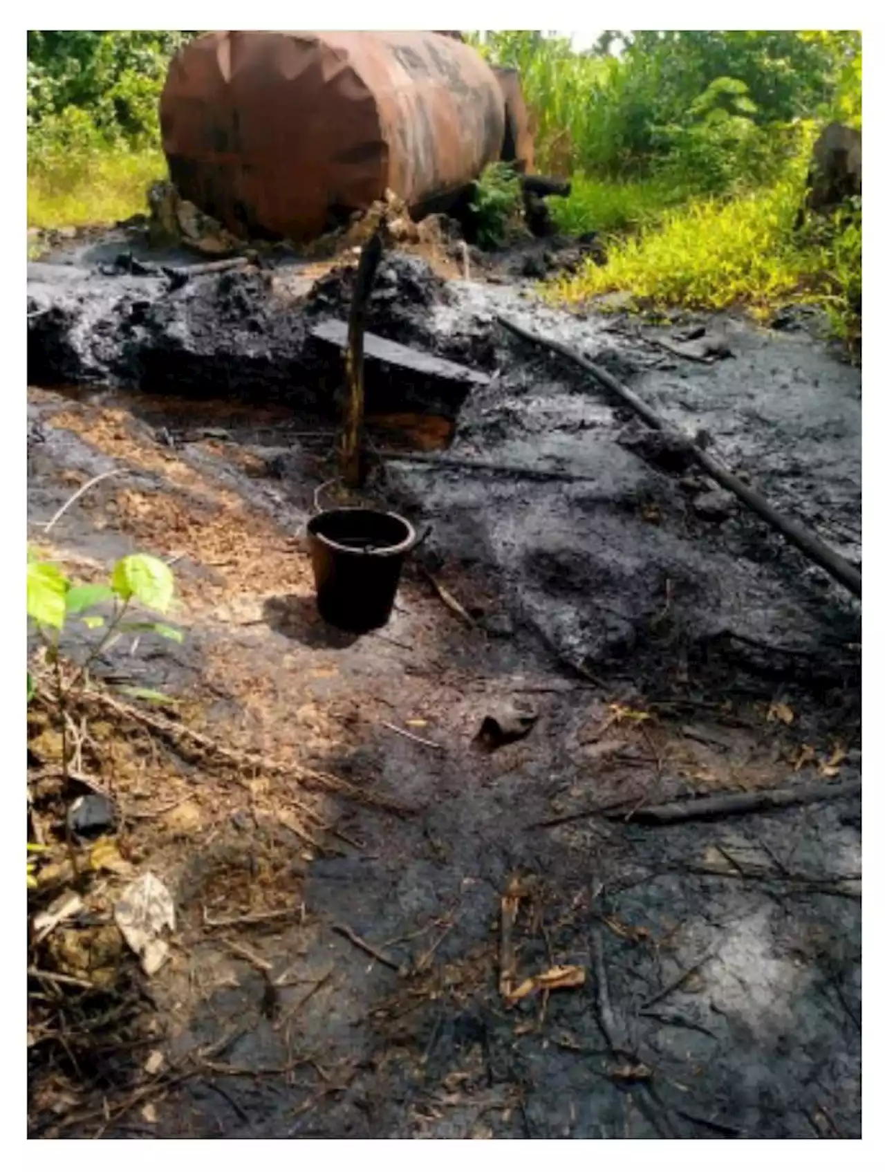 PICTORIAL: Army uncovers illegal oil bunkerers camp in Imo, Delta