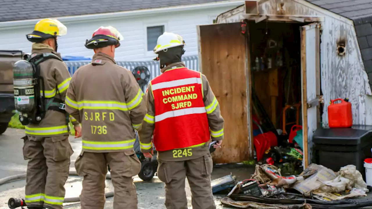 Firefighters quickly extinguish shed fire